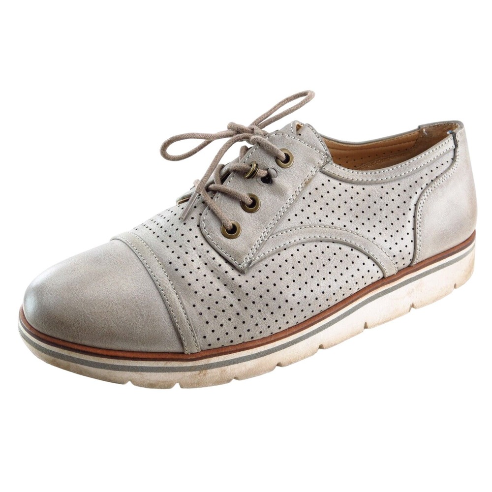 White Mountain Fashion Sneakers Gray Synthetic Women 8.5 Medium